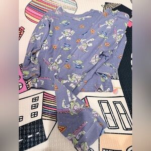GAP Disney Toy Story Buzz Lightyear Blue Pajama Set with Space Characters